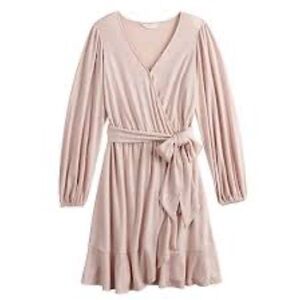 LC Lauren Conrad Pink Metallic Dress